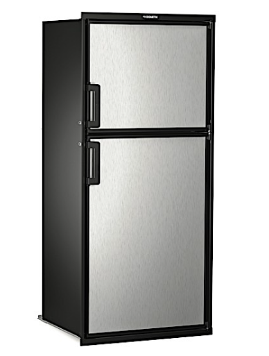 Dometic Americana II Dual Compartment 2 Door RV Refrigerator With Freezer 6 Cubic Feet • AC/LP Gas • Black Frame • DM2672RB1