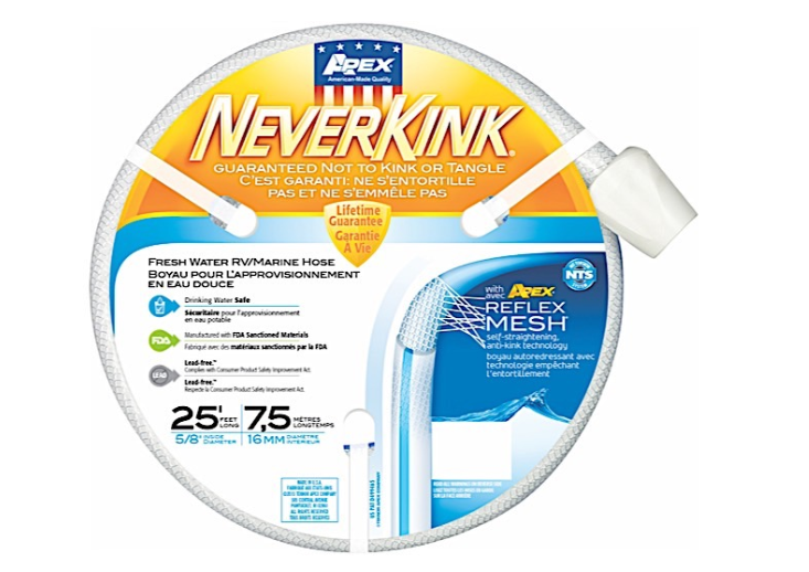 Teknor Apex NeverKink White Fresh Water Hose 5/8
