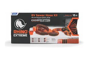 Camco RhinoEXTREME 15' Black Sewer Hose Kit  • 39861