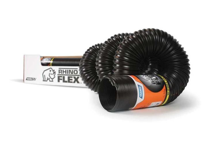 Camco RhinoFLEX 10' Black Heavy Duty Sewer Hose  • 39671