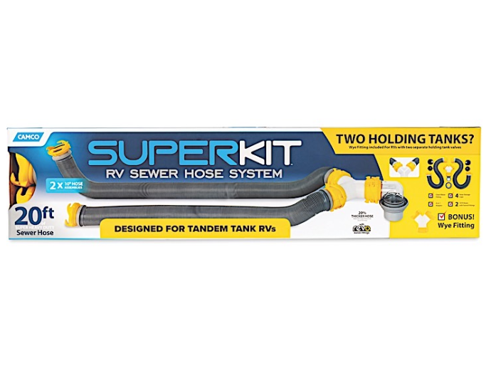 Camco SUPER Kit 20-Foot RV Sewer Hose Kit with Wye Fitting  • 39672