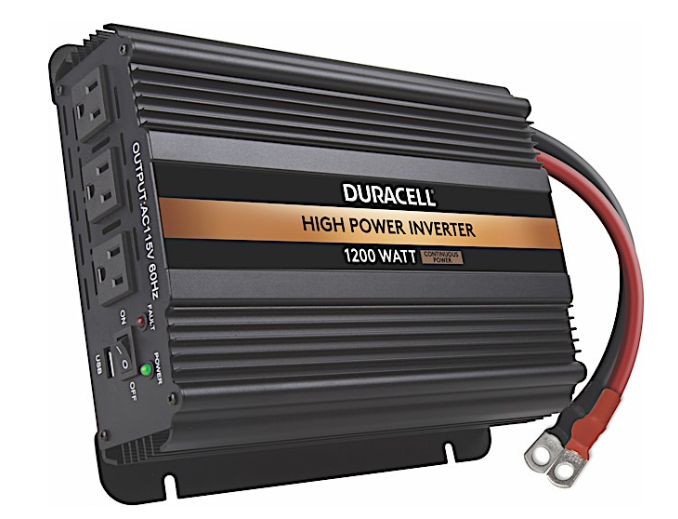 Battery Biz Duracell 1200W 12 DC 115 AC Modified Sine Wave Power Inverter  • DRINV1200