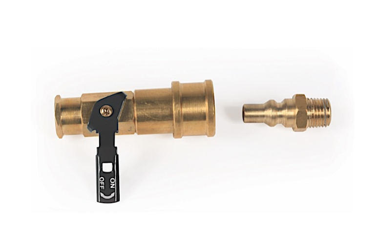 Camco Brass Low Pressure Quick Connect Valve for Low Pressure Propane Systems (1/4