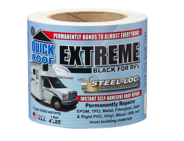 Cofair Products Quick Roof Extreme Multi-Purpose Black Roll Tape 4