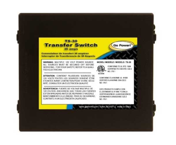 Go Power! 30 Amp Transfer Switch  • 64403