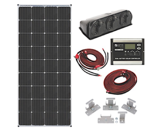 Zamp Solar 170 Watt Dual Battery Bank Roof Mount Solar Kit  • KIT2015