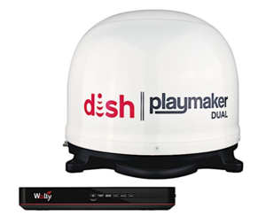 Winegard Dish Playmaker Dual With Wally Receiver Bundle, White  • PL8000R