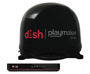 Winegard Dish Playmaker Dual With Wally Receiver Bundle, Black  • PL8035R