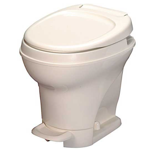 Thetford Aqua-Magic V Low Profile RV Toilet with Foot Pedal Flush - Parchment  • 31651
