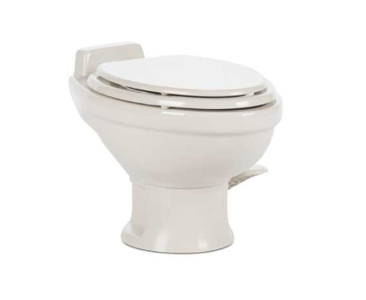 Dometic 321 Elongated Ceramic Low Profile RV Toilet - Bone  • 302321683