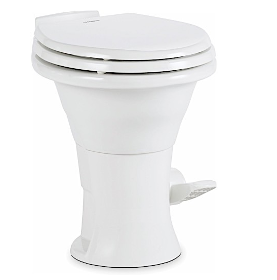 Dometic 310 Series Round Ceramic Standard Height RV Toilet - White  • 302310081