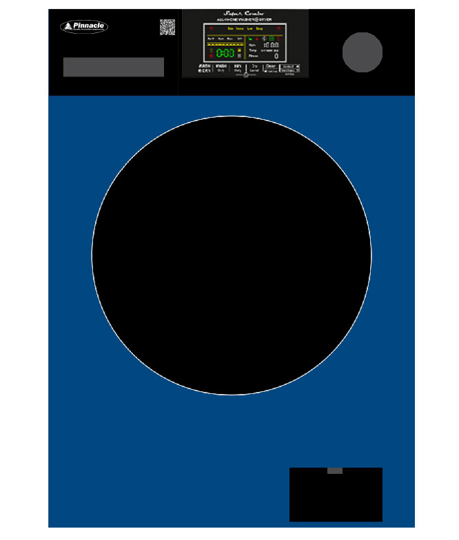 Pinnacle Super Combo RV Washer-Dryer XL 18 lbs Winter Blue /Black  • 21-5500 BB