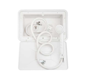 Dura Faucet RV Exterior Shower Box Kit - White  • DF-SA170-WT