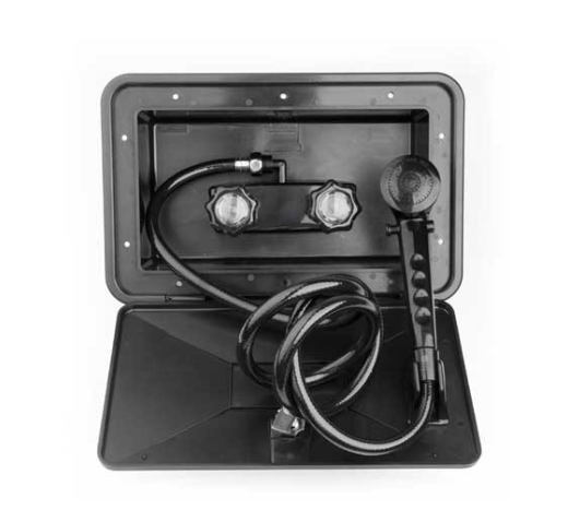 Dura Faucet RV Exterior Shower Box Kit - Black  • DF-SA170-BK
