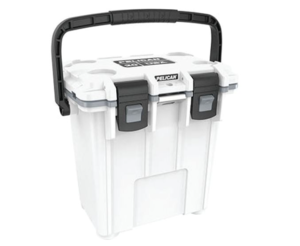 Pelican 20-Quart Elite Cooler with Fold Down Carry Handle - White/Gray  • 20Q-1-WHTGRY