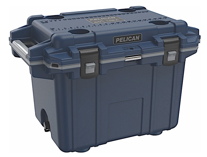 Pelican 50-Quart Elite Cooler - Pacific Blue/Gray  • 50Q-1-PACBLUGRY