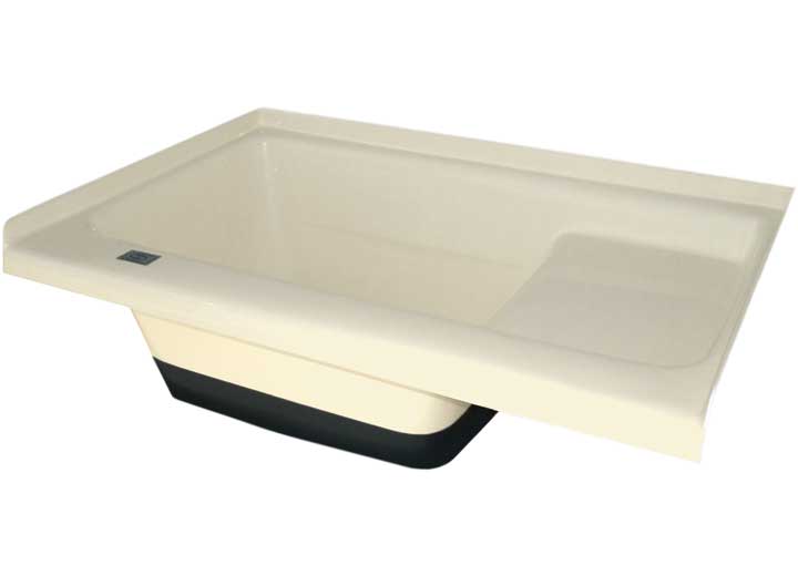 Icon Sit in Step RV Bath Tub with Left Hand Drain - Colonial White  • 00473