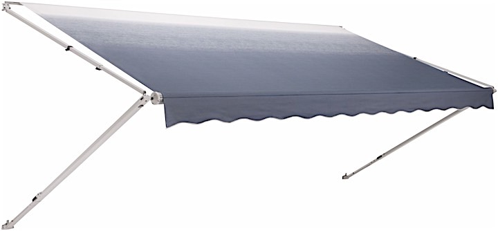 Dometic 8500 14'W x 8' Ext. Vinyl Fade Azure Manual RV Patio Awning with Polar White Weather Cover  • 848NT14.400B