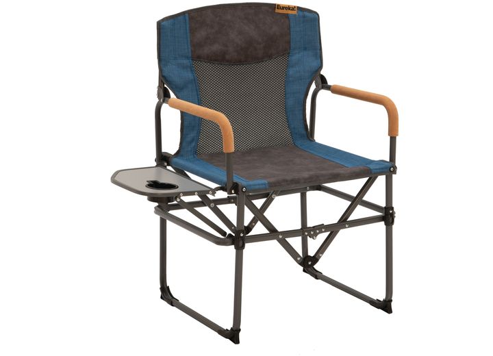 Eureka Director Chair with Side Table Blue/Charcoal  • 2572123