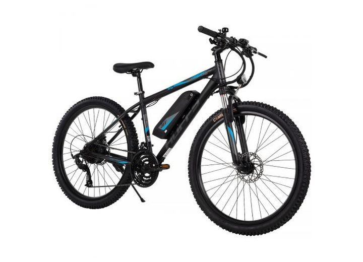 Huffy Transic + Adult 26” Pedal-Assist Electric Mountain Bike – 36V, 350W, Black  • E4880