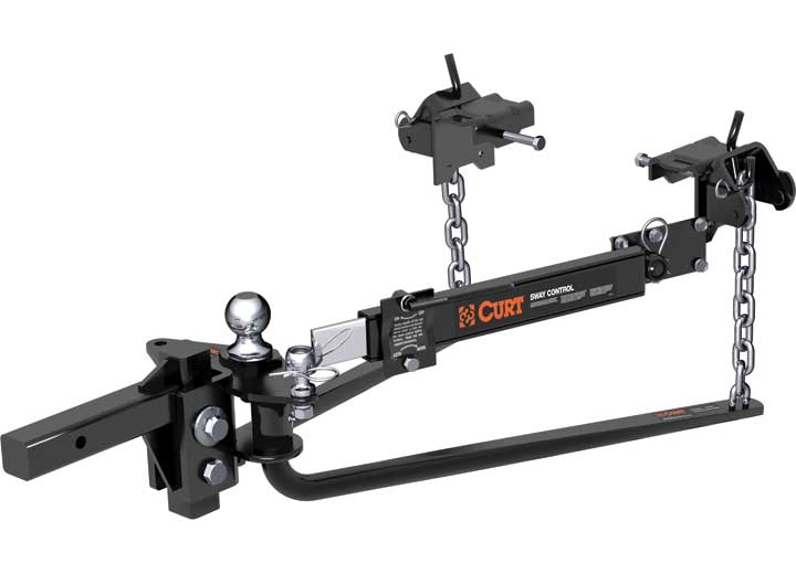 Curt Round Bar Weight Distribution Hitch With Lubrication, Sway Control (8-10k)  • 17062