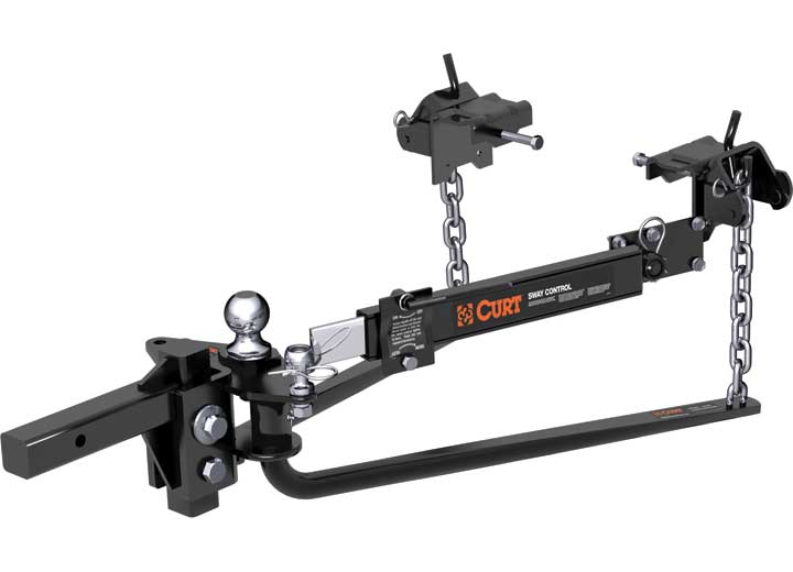 Curt Round Bar Weight Distribution Hitch With Lubrication, Sway Control (10-14k)  • 17063