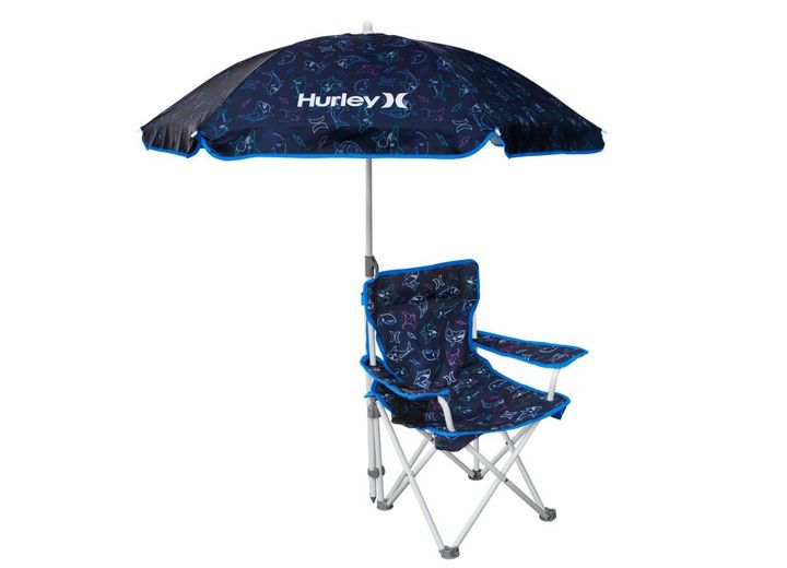 E-Z Up Hurley Kids Quad Chair With Umbrella, Navy Shark  • CHHRKQUSHKNY