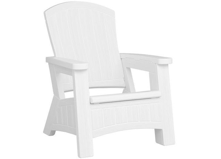 Suncast Adirondack Chair with Storage - White  • BMAC1000WD