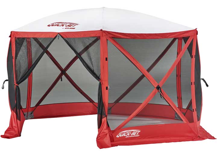 Quick-Set Escape Sport 6-Sided Screen Shelter – Red/White  • 14200