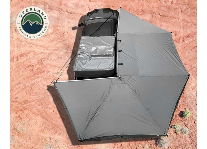 Overland Vehicle Systems Nomadic Awning 270 Passenger Side - Dark Gray Cover With Black Cover Universal  • 19529907