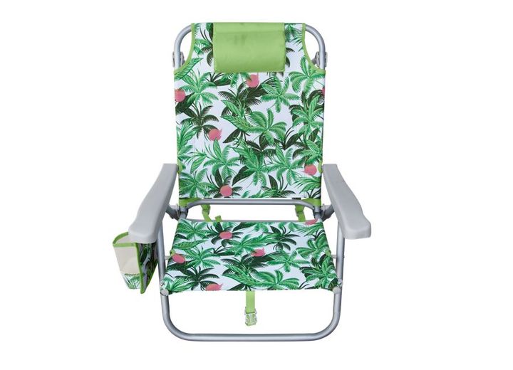 E-Z Up Hurley Deluxe Backpack Beach Chair – Deluxe Palms White  • CHHRDLXPMWH