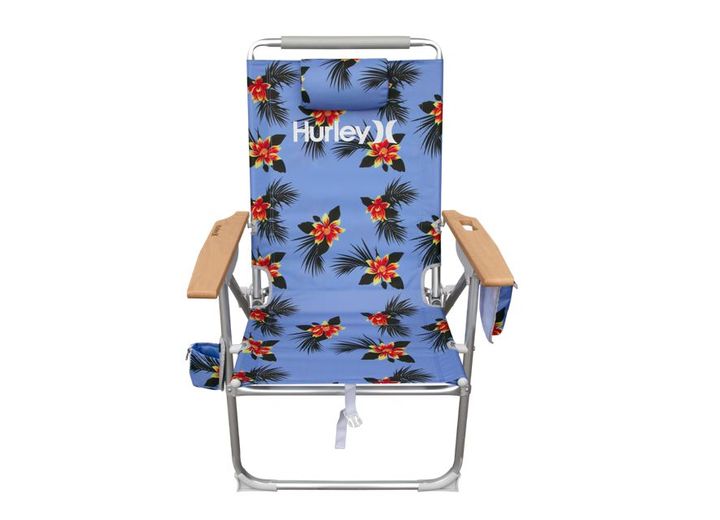 E-Z Up Hurley Hi-Boy Wood Arm Beach Chair – Sky  • CHHRHBMSKY