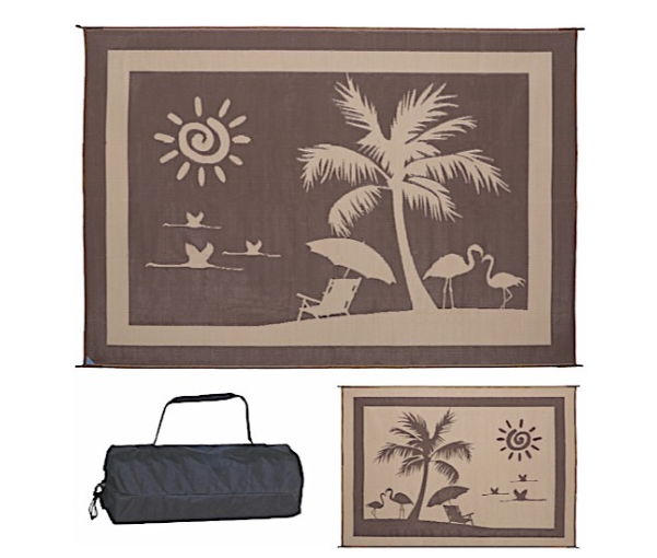 Ming's Mark  Stylish Camping 8 ft. x 11 ft. Beach Paradise - Brown/Beige  • BP8117
