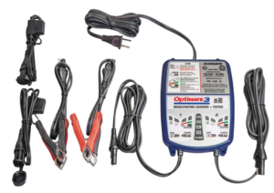 Tecmate OptiMate 3 Smart Battery Charger - AC to DC - 2 Bank - 12V - 0.8 Amp  • TM-451