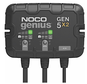Noco 2-Bank, 10-Amp On-Board Battery Charger, Battery Maintainer, and Battery Desulfator  • GEN5X2