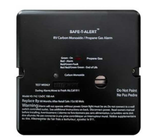 Safe-T-Alert 45 Series RV Dual CO/LP Alarm - Black, Flush Mount  • 45-742-BL