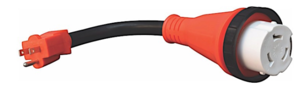 Valterra Mighty Cord 50 Amp Female to 15 Amp Male Detachable RV Adapter Cord - Red  • A10-1550D