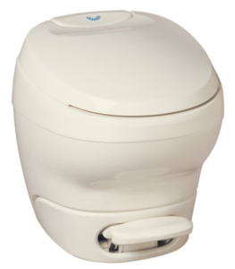 Thetford Aqua Magic Bravura White Plastic Low Profile Built-In Toilet with Hand Spray  • 31122