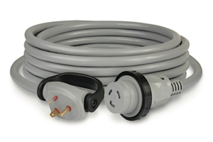Park Power 25' Extension Power Cord with Handle Grip (30A Locking Male x 30A Straight Female)  • 25SPPG.RV