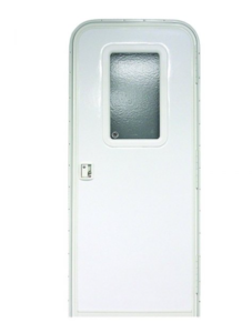 Lippert Right Hinge RV Radius Entry Door with Screen Door with Drip Cap & Threshold - 26