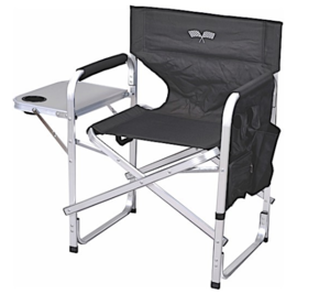Ming's Mark Camping Director Chair with Side Table - Black with Flag  • SL1204-BLACK/FLAG