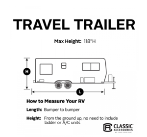 Classic Accessories PolyPRO 3 Travel Trailer Cover-Model 1 - Up To 20'  • 73163