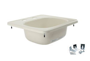 Lippert Parchment Drop-In Square Single Bowl Kitchen Sink (15