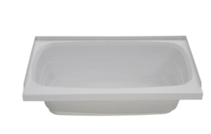 Lippert White Plastic Rectangular Bath Tub with Right Hand Drain (40