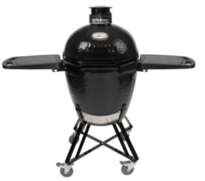 Primo All-In-One Large Round Ceramic Kamado Grill With Cradle & Side Shelves  • PGCRC