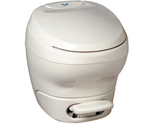 Thetford Bravura High Profile RV Toilet With Water Saver Sprayer - White  • 31100