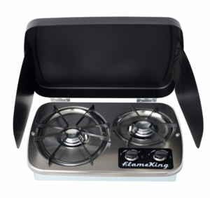 Flame King 2 Burner Built-In RV Stove with Wind Shield, CSA Approved  • YSNHT600