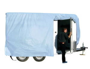 ADCO SFS AquaShed Horse Trailer Cover with Bumper Pull (Gray, Up to 18')  • 46005
