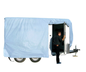 ADCO SFS AquaShed Horse Trailer Cover with Bumper Pull (Gray, Up to 10')  • 46001