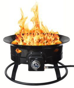 Flame King Outdoor Portable Propane Gas 19″ Fire Pit Bowl with Self Igniter, Cover, and Carry Straps  • FKG6501D
